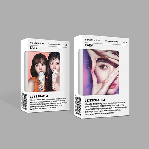[세트/앨범2종] 르세라핌 (LE SSERAFIM) - 3rd Mini Album [EASY] (Weverse Albums ver.)