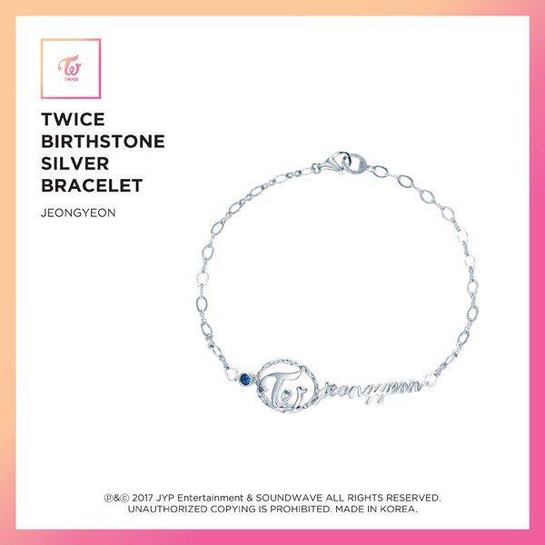 트와이스(TWICE) - JEWELRY COLLECTION LIMITED EDITION [TWICE BIRTHSTONE SILVER BRACELET 9종 / 정연]