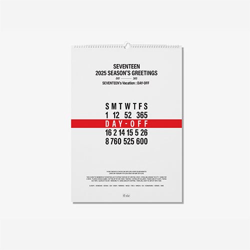 세븐틴 (SEVENTEEN) - 2025 2025 WALL CALENDAR