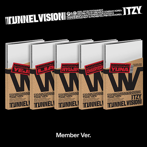 [애플특전][세트/앨범5종] ITZY (있지) - TUNNEL VISION (Member Ver.)