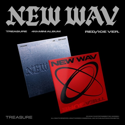 [세트/앨범2종] 트레저 (TREASURE) - 4th MINI ALBUM [NEW WAV] RED/ICE VER.