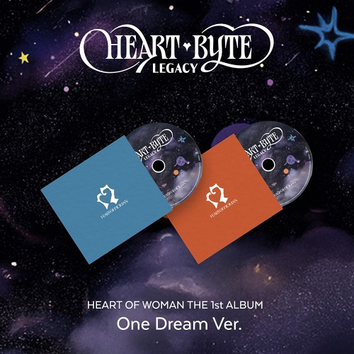 [세트/앨범2종] HEART OF WOMAN (하트오브우먼) - THE 1st ALBUM [Heart Byte : LEGACY] One Dream ver. (Blue ver. / Brown ver.)