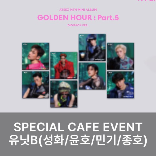 [유닛B][7/24 스페셜 카페] 에이티즈 (ATEEZ) - GOLDEN HOUR : Part.5 (DIGIPACK VER.)