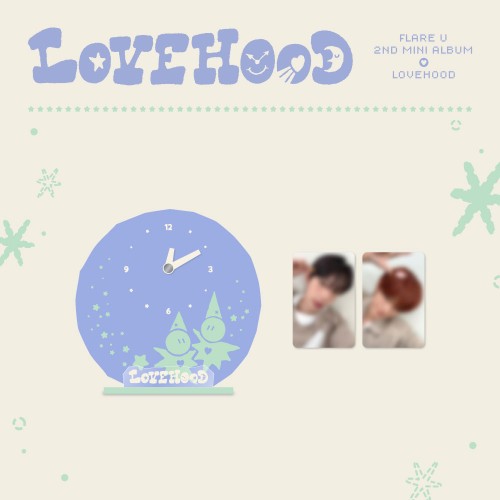 FLARE U (플레어 유) - 미니 2집 [LOVEHOOD] OFFICIAL MD / 아크릴 탁상 시계 (ACRYLIC DESK CLOK)